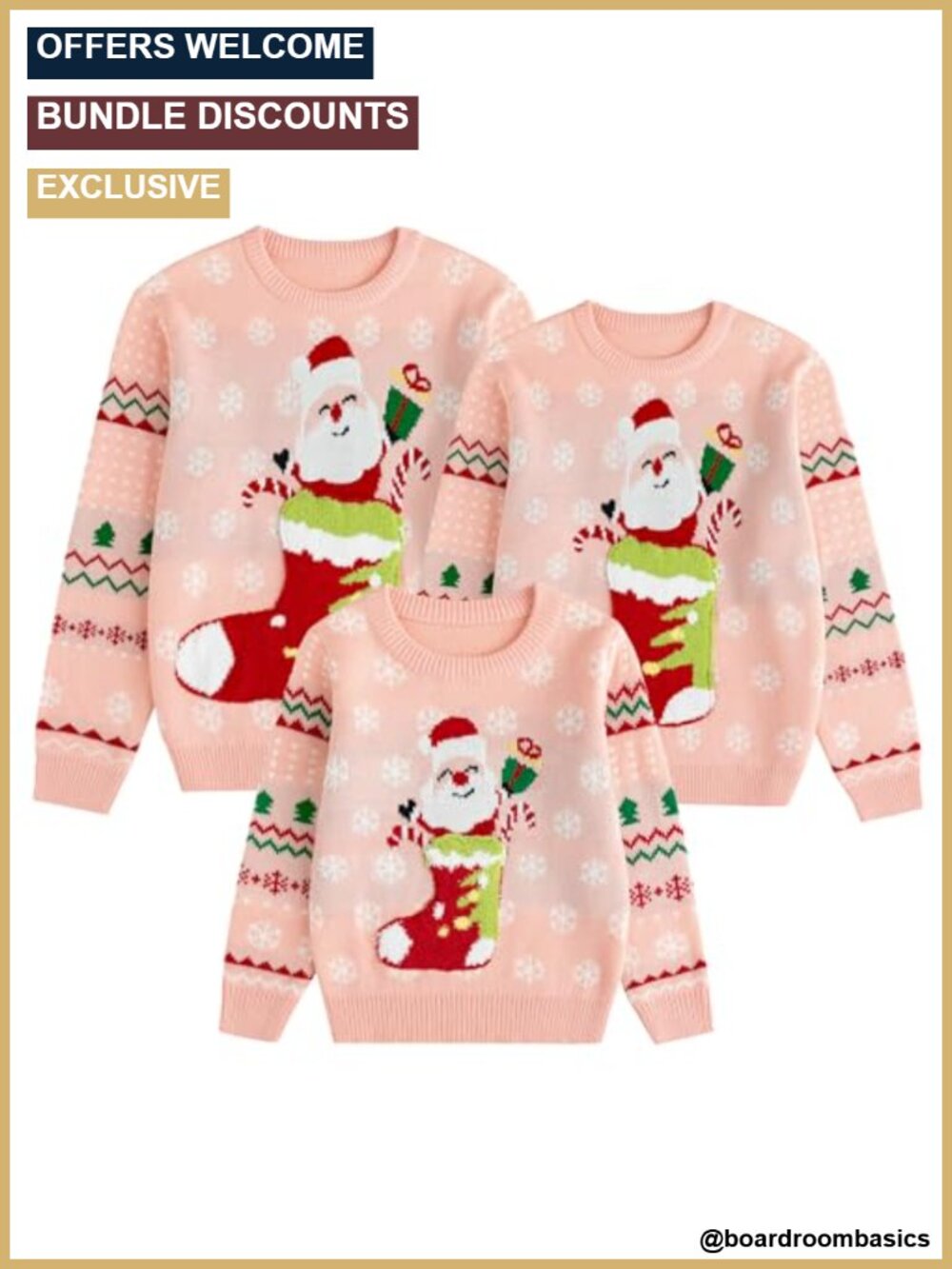 Simplee Kids Family Matching Christmas Sweater Pullover 100% Acrylic